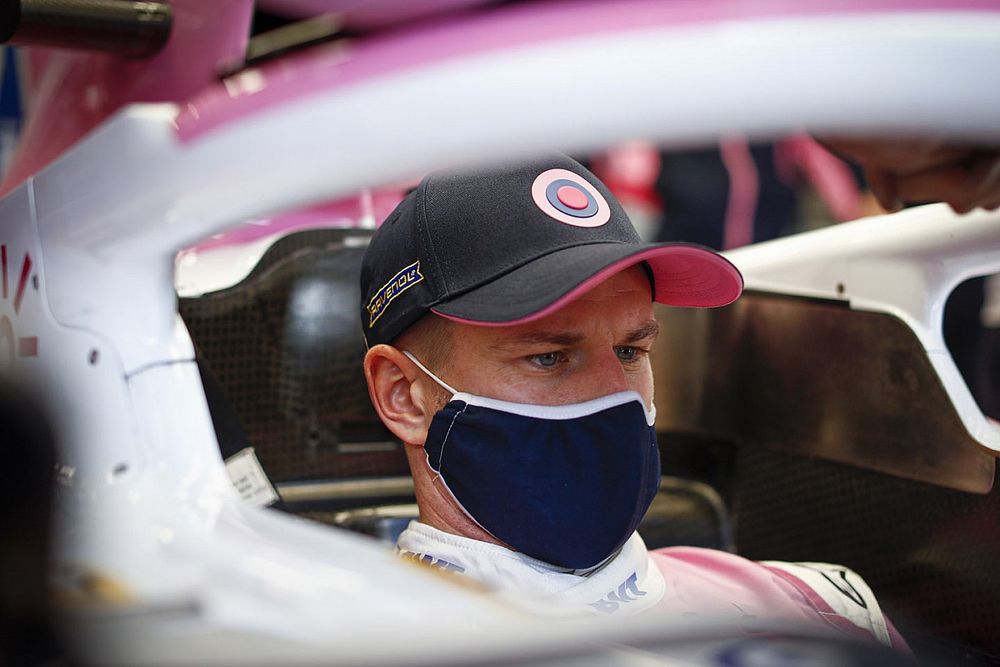 Nico Hulkenberg, Racing Point, in his cockpit