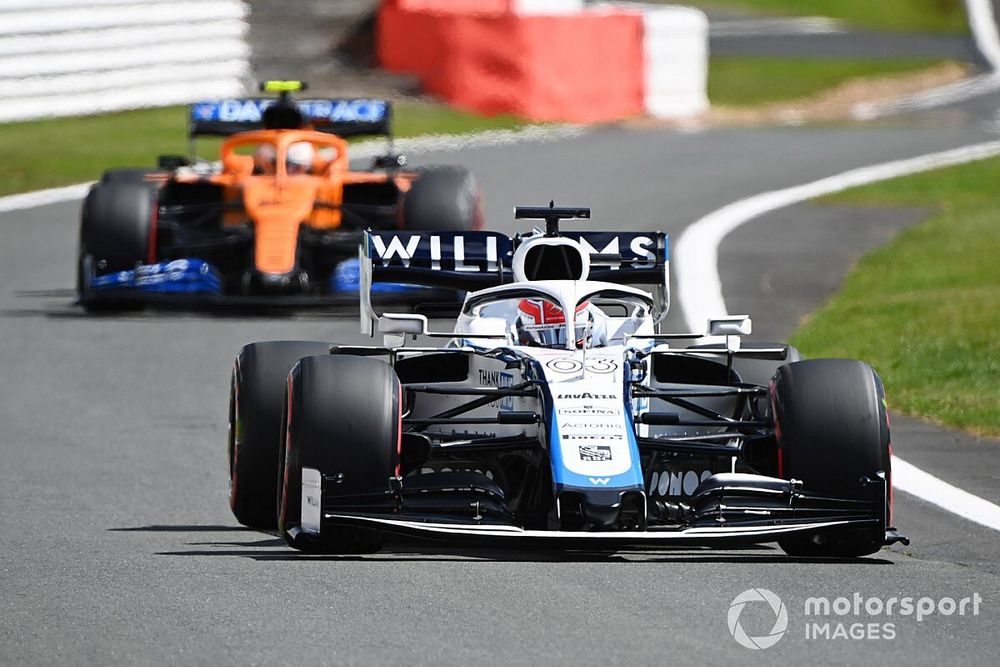 George Russell, Williams FW43, Lando Norris, McLaren MCL35