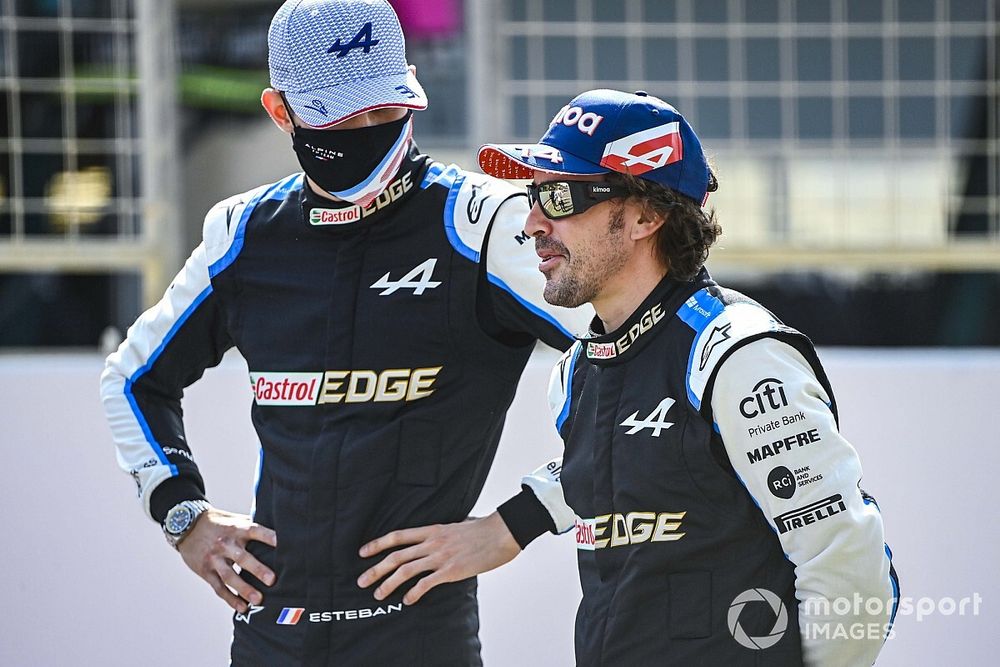 Esteban Ocon, Alpine F1, et Fernando Alonso, Alpine F1 