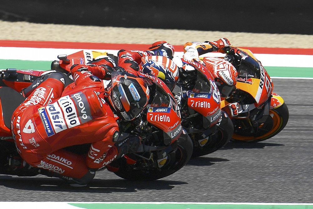 Danilo Petrucci, Ducati Team, Andrea Dovizioso, Ducati Team, Marc Marquez, Repsol Honda Team