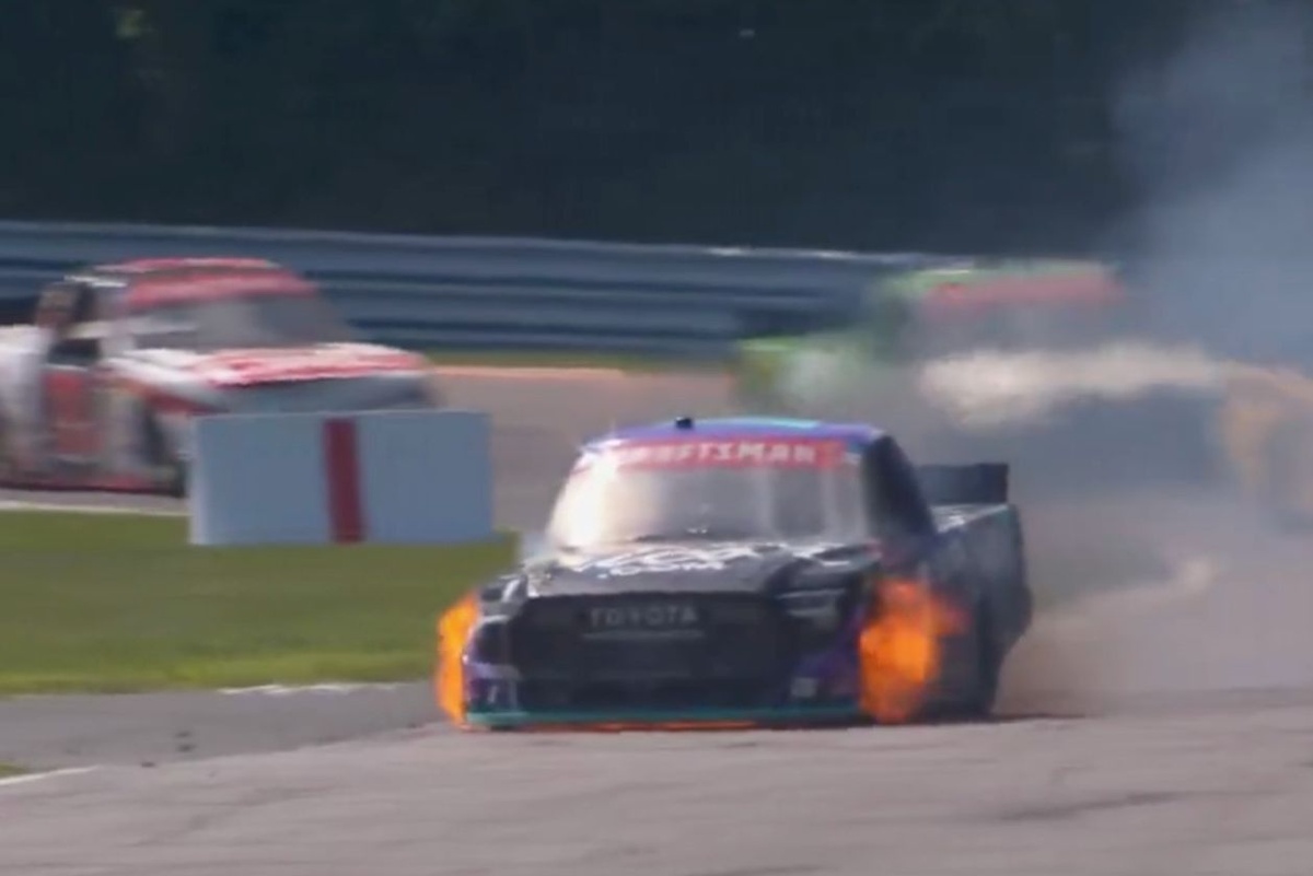 Thomas Annunziata hospitalized after NASCAR Truck fire
