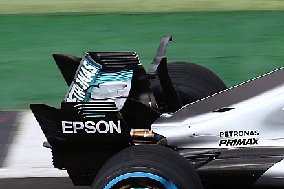 Mercedes teste un T-wing et n'exclut pas un aileron de requin