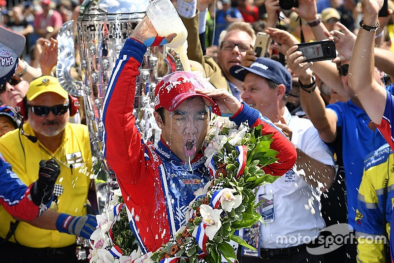 Takuma Sato wint 101e Indianapolis 500, motorplof Alonso