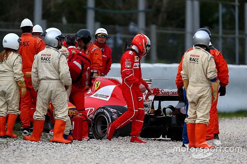 Kimi Raikkonen, Ferrari SF70H après sa sortie