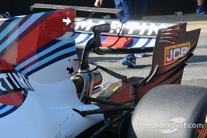 A Williams is teszteli a maga dupla T-szárnyát Barcelonában