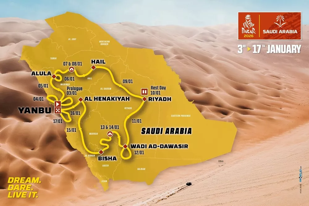 Il percorso della Dakar 2026