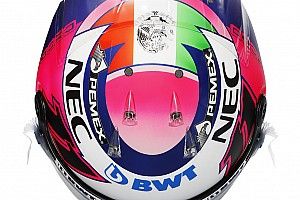 GALERÍA: Pérez presenta su casco para la temporada 2019