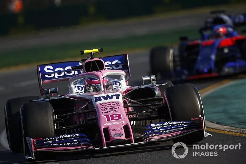 Lance Stroll, Racing Point RP19, voor Daniil Kvyat, Toro Rosso STR14
