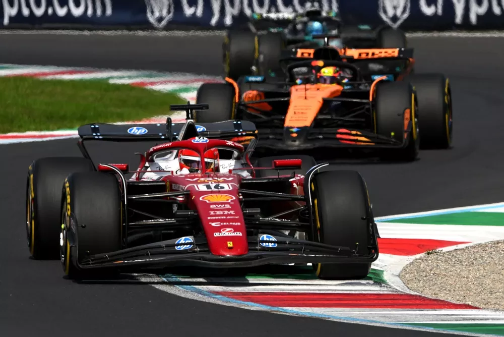 Charles Leclerc, Ferrari, Oscar Piastri, McLaren, George Russell, Mercedes