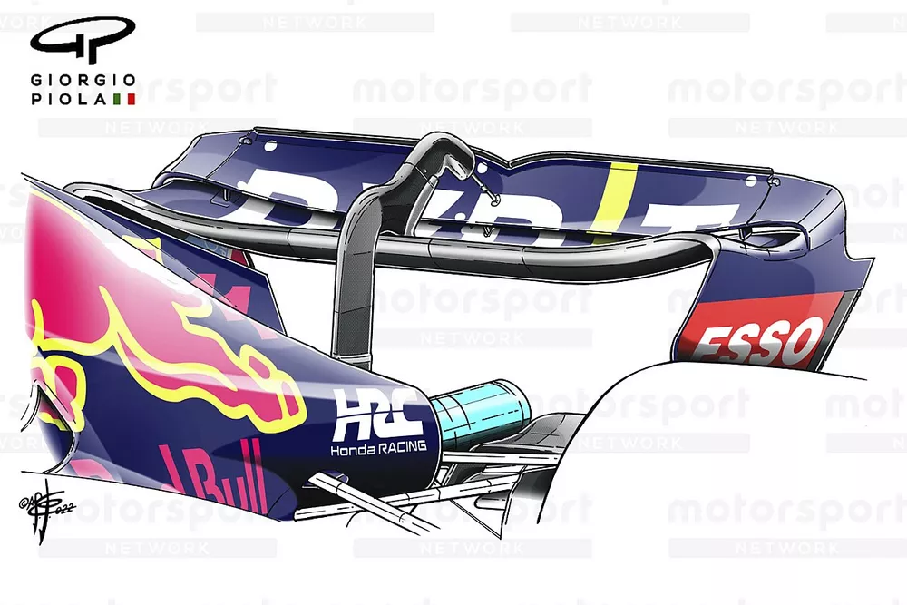 L'aileron arri&egrave;re de la Red Bull Racing RB18