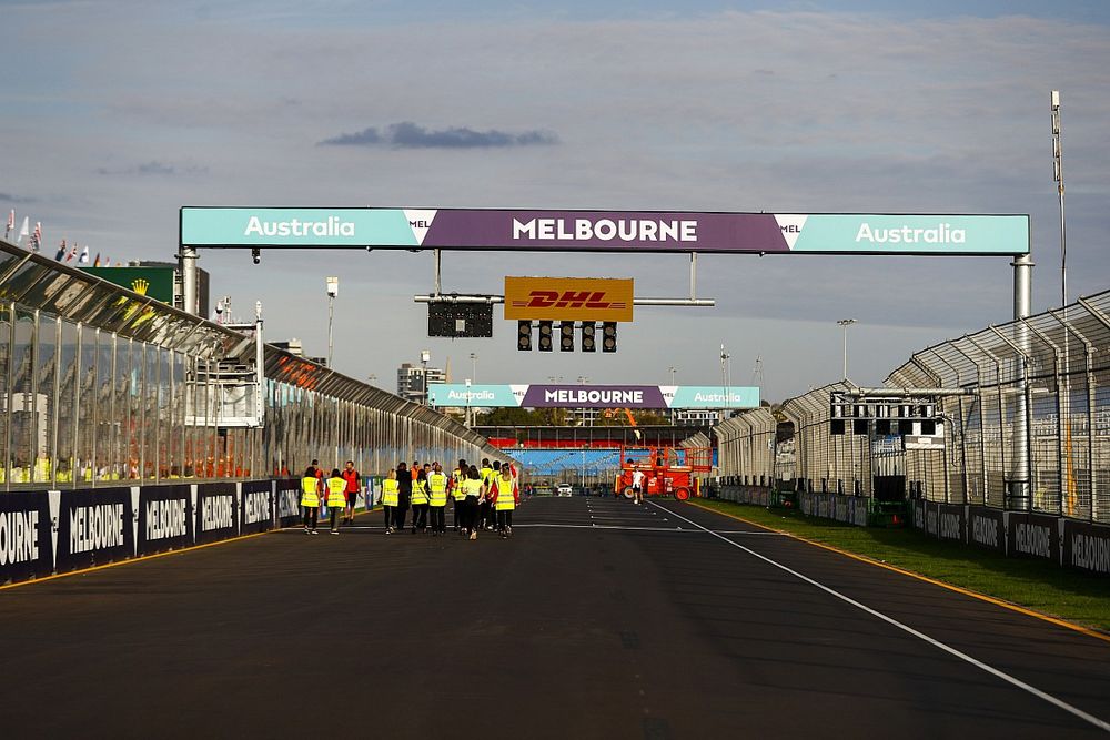 Vista general de la recta del circuito de Albert Park en Melbourne