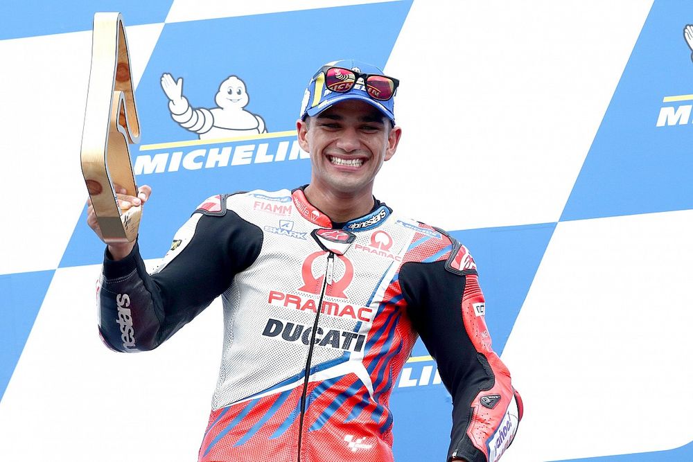 Podio: il vincitore della gara Jorge Martin, Pramac Racing