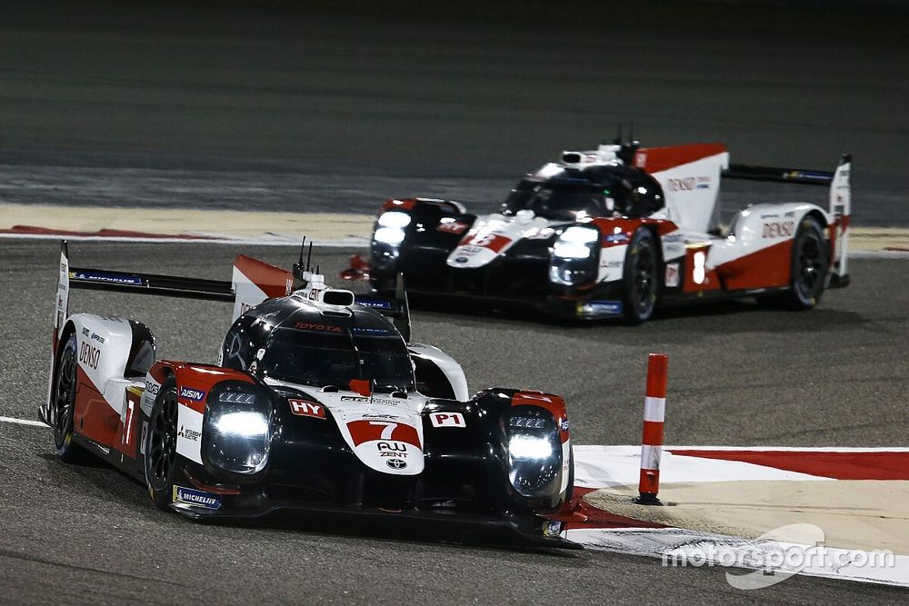 #7 Toyota Gazoo Racing Toyota TS050 - Hybrid: Mike Conway, Kamui Kobayashi, Jose Maria Lopez, #8 Toyota Gazoo Racing Toyota TS050 - Hybrid: Sébastien Buemi, Kazuki Nakajima, Brendon Hartley
