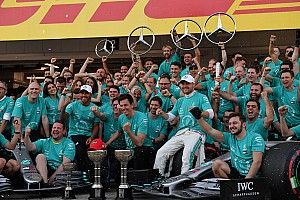Las fotos de la celebración de Mercedes: seis de seis en la era híbrida