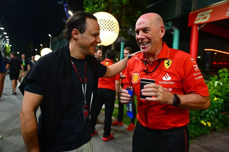 Jock Clear, Senior Performance Engineer, Scuderia Ferrari, Felipe Massa in the Paddock 