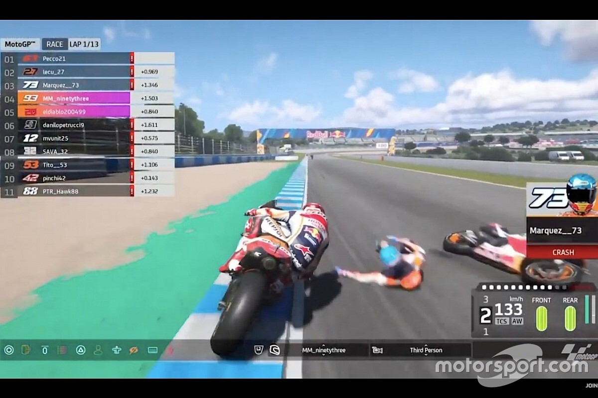 Viñales wint MotoGP Virtual GP Jerez, podium Bendsneyder in Moto2