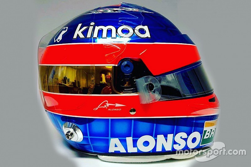 Alonso dà l'addio alla F1 con un casco celebrativo: la livrea è a metà tra il 2001 e il 2018