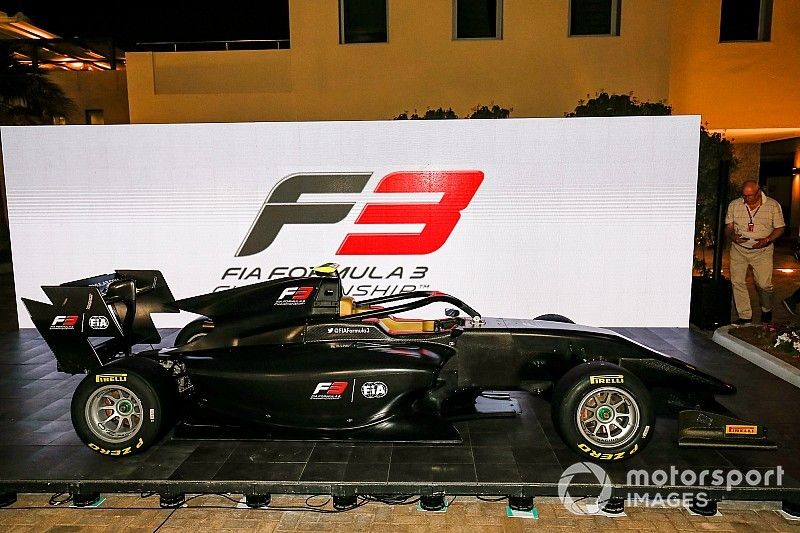 The new for 2019 FIA F3 car is launched in the F1 paddock