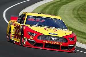 Logano takes Stage 1 win at Indy as Keselowski wrecks hard
