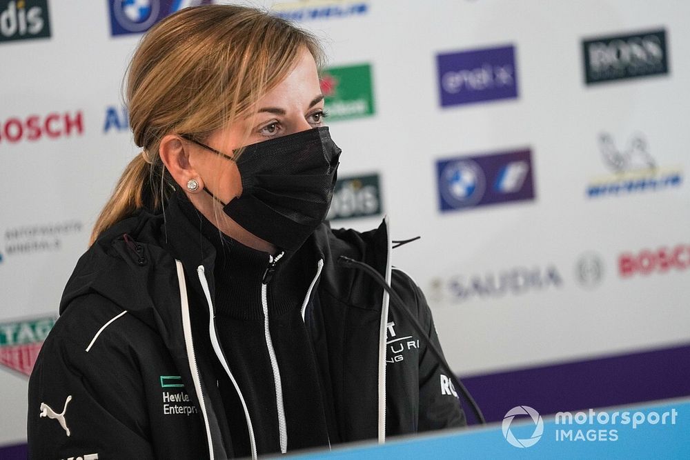 Susie Wolff, Team Principal, Venturi, in the press conference