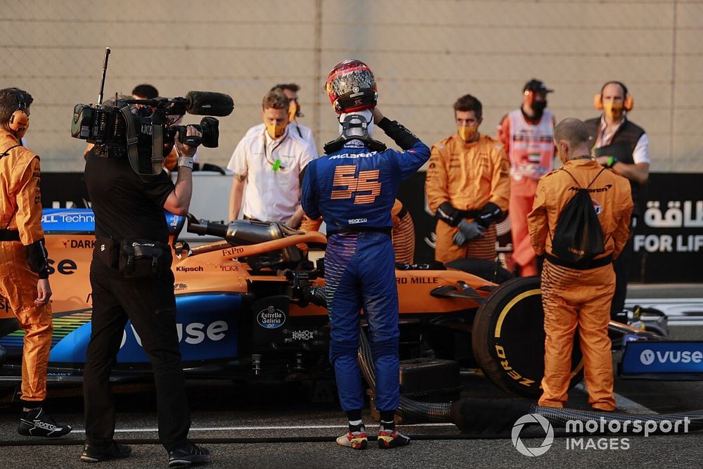 Carlos Sainz Jr., McLaren, on the grid