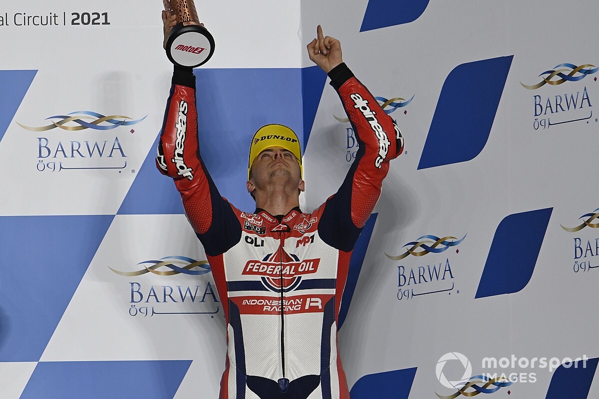 Podium Emosional Di Giannantonio di Moto2 Qatar