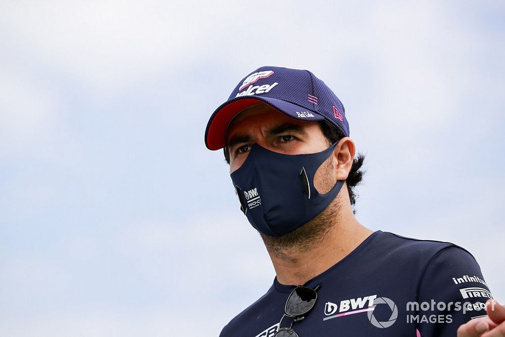 Sergio Perez, Racing Point cammina in pista con  gli ingegneri