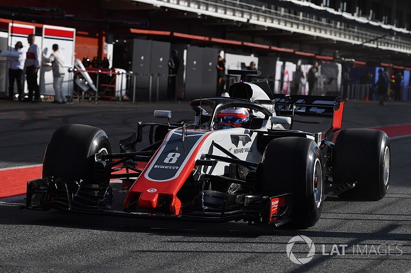 Test Barcellona, Giorno 1, Ore 11: Grosjean al top con le hypersoft