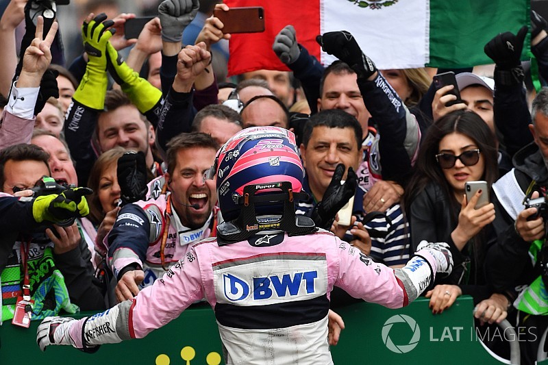 VIDEO: así festejó Sahara Force India con Sergio Pérez