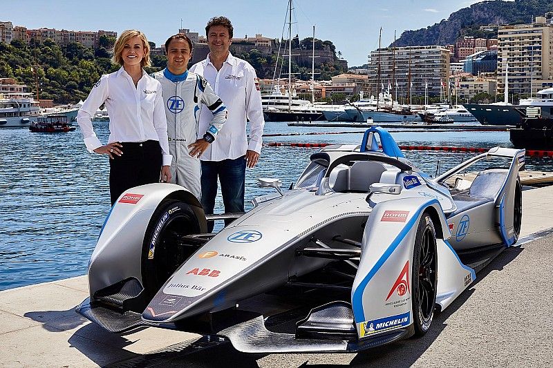 Susie Wolff, jefa de equipo de Venturi Formula E Team, Felipe Massa, Venturi Formula E Team, Gildo Pallanca Pastor, propietario de Venturi Formula E Team