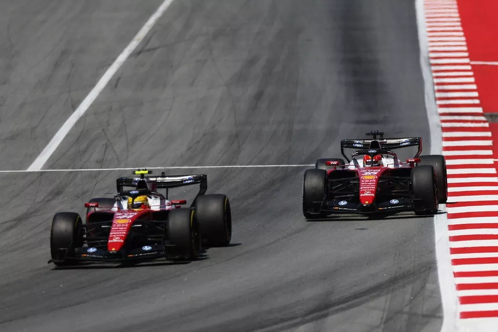 Charles Leclerc and Lewis Hamilton at the 2026 British Grand Prix Silverstone