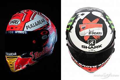 GALERÍA: los nuevos cascos de Márquez y Lorenzo