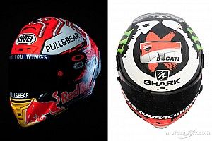 GALERÍA: los nuevos cascos de Márquez y Lorenzo