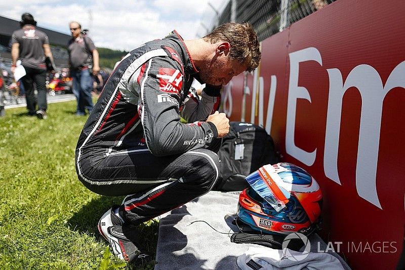 Romain Grosjean, Haas F1 Team, sur la grille