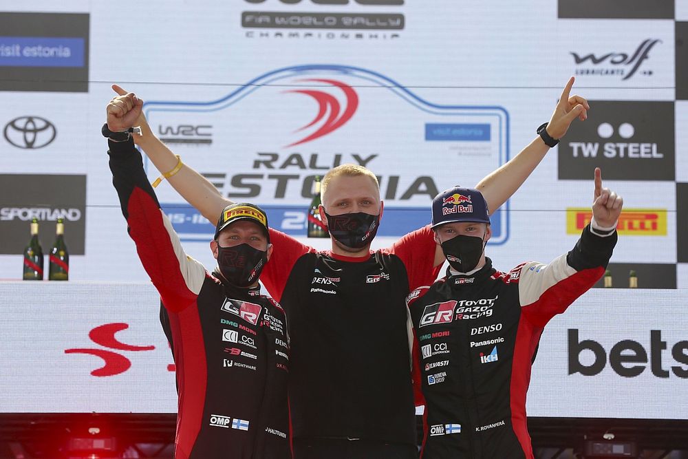 Podium: Kalle Rovanperä, Jonne Halttunen, Toyota Gazoo Racing WRT Toyota Yaris WRC