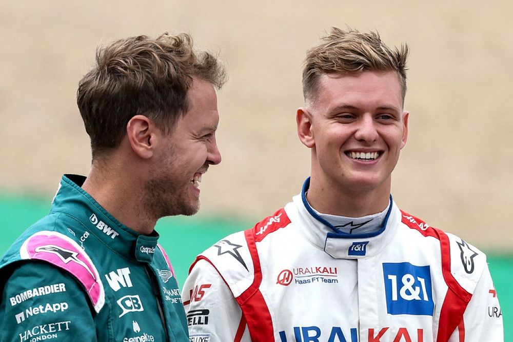 Sebastian Vettel, Aston Martin en Mick Schumacher, Haas F1