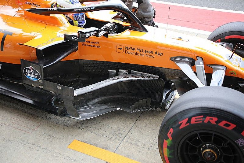 McLaren MCL34 dettaglio del sidepod