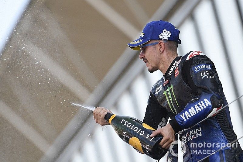 Podio: tercer lugar Maverick Viñales, Yamaha Factory Racing