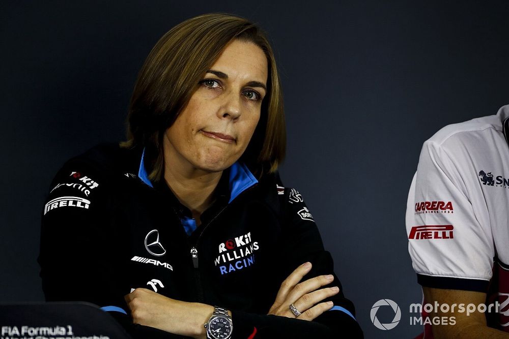 Claire Williams, directrice adjointe de Williams, en conférence de presse