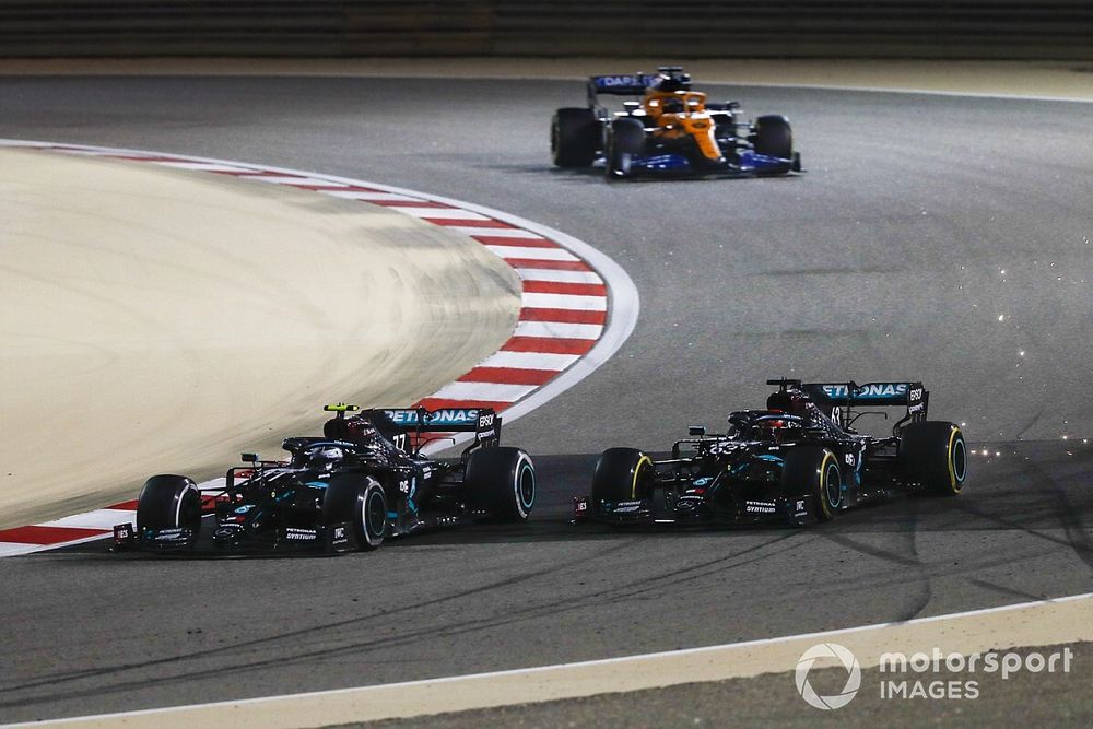 Russell remek előzése Bottas ellen a Szahír Nagydíjról (videó)