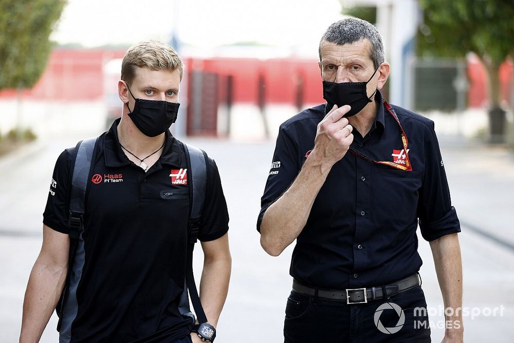 Guenther Steiner, Team Principal, Haas F1 and Mick Schumacher