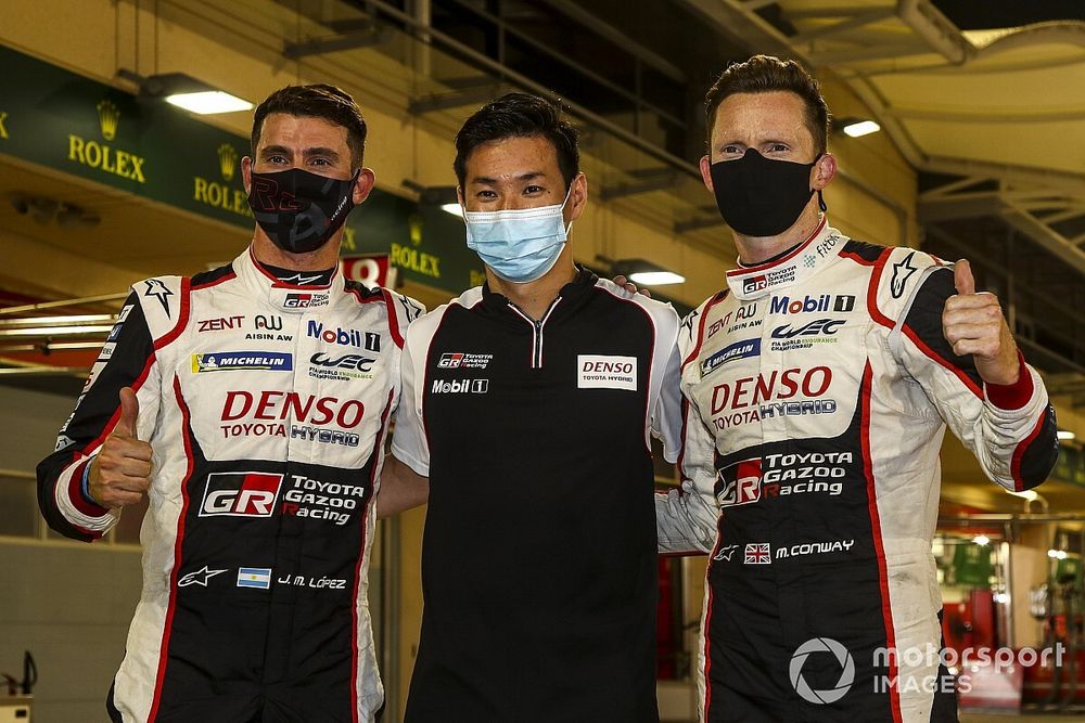 Pole sitter #7 Toyota Gazoo Racing Toyota TS050: Mike Conway, Kamui Kobayashi, Jose Maria Lopez