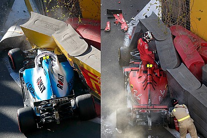 GALERÍA: los choques de Leclerc y Kubica en Bakú