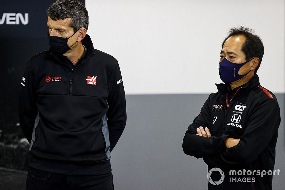 Guenther Steiner, Team Principal, Haas F1 et Toyoharu Tanabe, Directeur Technique F1, Honda