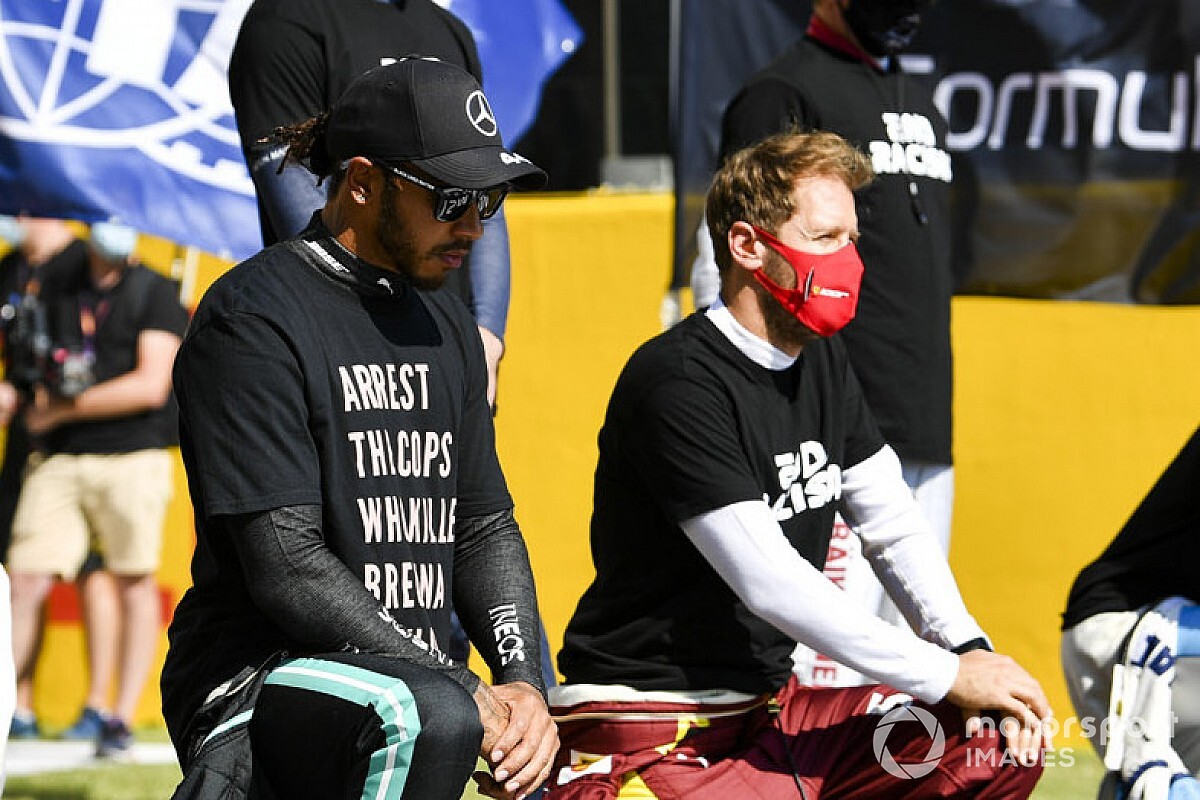 Vettel, Hamilton'ın Schumacher'in rekorunu kırmasıyla ilgili "karmaşık" duygulara sahip
