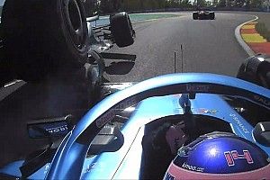 Vídeo: ¡accidente de Alonso y Hamilton al inicio del GP de Bélgica!