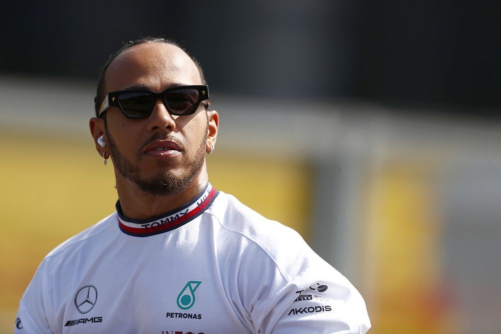 Lewis Hamilton, Mercedes-AMG en el desfile de pilotos