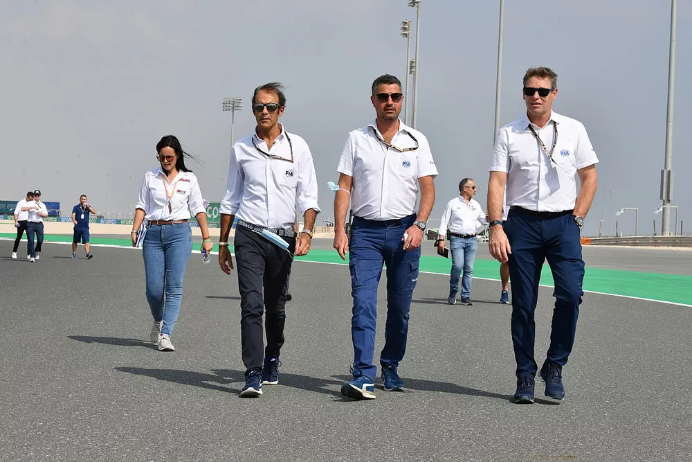Michael Masi, Race Director walks the track 