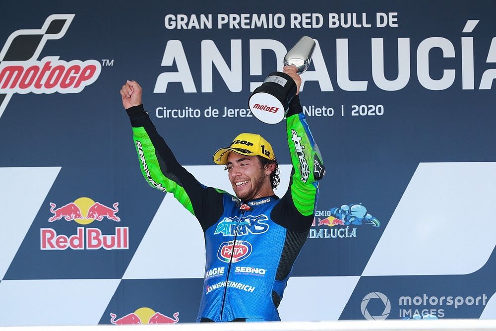 Le vainqueur Enea Bastianini, Italtrans Racing Team