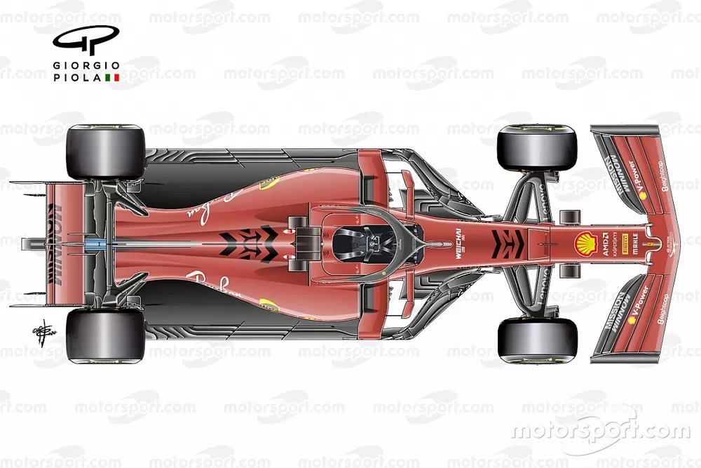 Ferrari SF90 desde arriba 
